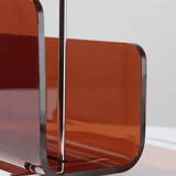 Lume | Acrylic and Metal Magazine Rack with Transparent Panels for Desk, Shelf and Living Room