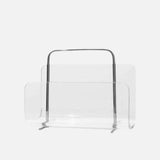 Lume | Acrylic and Metal Magazine Rack with Transparent Panels for Desk, Shelf and Living Room