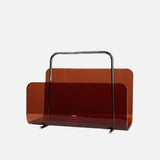 Lume | Acrylic and Metal Magazine Rack with Transparent Panels for Desk, Shelf and Living Room