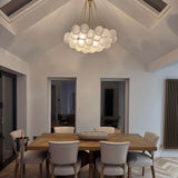 Viresta | Contemporary Bubble Globe Chandelier with Frosted Glass Spheres