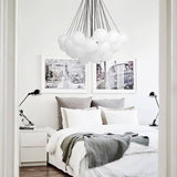 Viresta | Contemporary Bubble Globe Chandelier with Frosted Glass Spheres