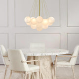 Viresta | Contemporary Bubble Globe Chandelier with Frosted Glass Spheres