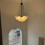 Viresta | Contemporary Bubble Globe Chandelier with Frosted Glass Spheres