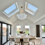 Viresta | Contemporary Bubble Globe Chandelier with Frosted Glass Spheres