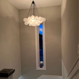 Viresta | Contemporary Bubble Globe Chandelier with Frosted Glass Spheres