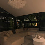 Viresta | Contemporary Bubble Globe Chandelier with Frosted Glass Spheres