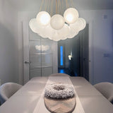 Viresta | Contemporary Bubble Globe Chandelier with Frosted Glass Spheres