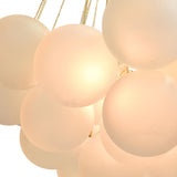 Viresta | Contemporary Bubble Globe Chandelier with Frosted Glass Spheres