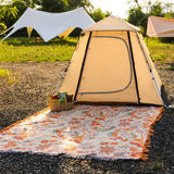 Talira | Boho Cotton Throw Blanket with Floral Pattern and Decorative Fringe Design