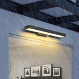 Klyro | Outdoor Linear Wall Light with Motion Sensor, IP65, Black Stainless Steel, LED