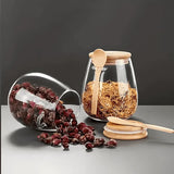 Orvane | Glass Storage Jar with Bamboo Lid Airtight Kitchen Container