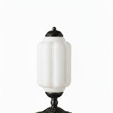 Averellea | Vintage Milk Glass Table Light with Bronze Base for Warm Ambient Lighting