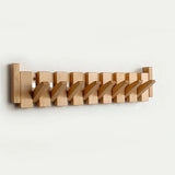 Soriel | Wooden Piano Coat Rack with Foldable Hooks and Space-Saving Wall Design
