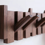 Soriel | Wooden Piano Coat Rack with Foldable Hooks and Space-Saving Wall Design