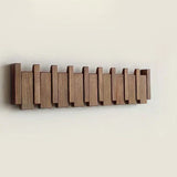 Soriel | Wooden Piano Coat Rack with Foldable Hooks and Space-Saving Wall Design